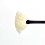 3/4" Dynasty Black Silver Fan Brush No. 2