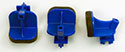 Giffin Grip Blue Basic Plastic Slider with Molded Pad (set of 3)