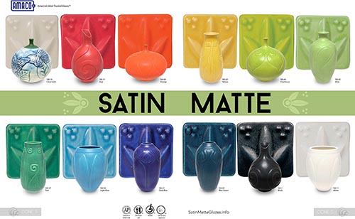 Amaco Satin Matte High Fire Glazes