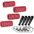 Amaco Textured Clay Rollers Pack of Four Sleeves and Four Rollers