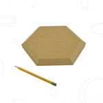 GR Pottery Forms Hexagonal 9.5in.